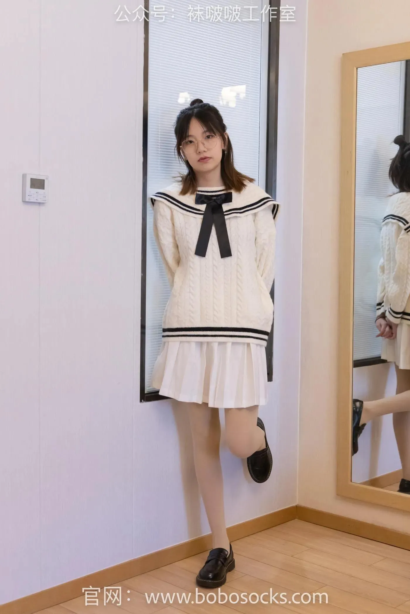 [BoBoSocks袜啵啵]NO.117 小甜豆-黑皮鞋、厚肉丝 [135P]插图5
